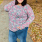 Magenta & Teal Vintage Two Tone Knit Top