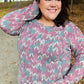 Magenta & Teal Vintage Two Tone Knit Top