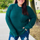 Classy Chic Hunter Green Mock Neck Chest Pocket Knit Sweater