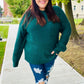 Classy Chic Hunter Green Mock Neck Chest Pocket Knit Sweater