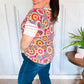 Always Fun Ivory & Fuchsia Stripe and Crochet Print Top