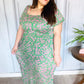 Perfectly You Green Ditzy Floral Fit & Flare Maxi Dress