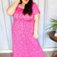 Perfectly You Fuchsia Ditzy Floral Fit & Flare Maxi Dress