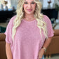 Let Light be Light Drop Shoulder Oversized Tee in Light Rose