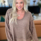 Leave It To Chance Hooded Scoop Neck Pullover in Brown