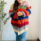 Weekend Ready Multicolor Striped Slouchy Open Cardigan