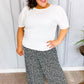 Let's Meet Up Black Animal Print Smocked Waist Palazzo Pants