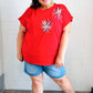 Light Me Up Red Sequin Firework Dolman Top