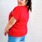 Light Me Up Red Sequin Firework Dolman Top