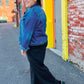 Weekend Ready Black Scuba Knit Drawstring Wide Leg Pants