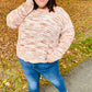 Forget Me Not Cream & Sepia Multicolor Chenille Velvet Sweater
