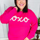 Love In the Air Fuchsia "Xoxo" Embroidered Sweater