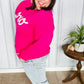 Love In the Air Fuchsia "Xoxo" Embroidered Sweater