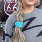 Turquoise Rock Ponytail Holder