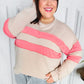 Rally Day Taupe & Coral Game Day Stripe Outseam Terry Top