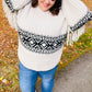 Ready For Anything Taupe & Black Tassel Aztec Sweater