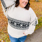 Ready For Anything Taupe & Black Tassel Aztec Sweater