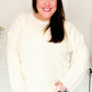 Classic Elegance Ivory Fuzzy Soft Knit Sweater