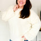 Classic Elegance Ivory Fuzzy Soft Knit Sweater