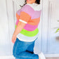 Get Started Lavender & Orange Stripe Jacquard Sweater Top