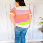 Get Started Lavender & Orange Stripe Jacquard Sweater Top