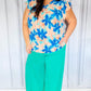 Just Dreaming Emerald Smocked Waist Palazzo Pants