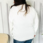 American Flag White Crochet Oversized Knit Sweater