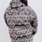 Call For You Grey Aztec Half Zip High Neck Hoodie