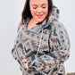 Call For You Grey Aztec Half Zip High Neck Hoodie