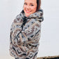 Call For You Grey Aztec Half Zip High Neck Hoodie