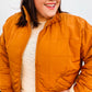 Eyes On You Butterscotch Quilted Puffer Jacket