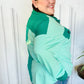 On The Way Up Mint Color Block Button Down Pullover