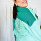 On The Way Up Mint Color Block Button Down Pullover