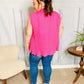 Sweet New Days Fuchsia Smocked Neck Pleated Sleeveless Top