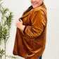 Holiday Stunner Rust Velvet Lapel Blazer