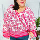 Make A Statement Fuchsia Paisley Boho Front Tie Top