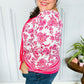 Make A Statement Fuchsia Paisley Boho Front Tie Top