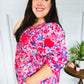 Feeling Femmi Pink & Fuchsia Floral Peplum Woven Top