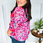 Feeling Femmi Pink & Fuchsia Floral Peplum Woven Top