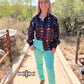 Rodeo Sweetheart Silky Button Up