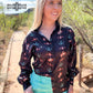 Rodeo Sweetheart Silky Button Up