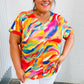 Watercolor Paint Strokes V Neck Top