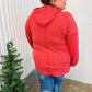 A New Day Red Mineral Wash Rib Knit Hoodie