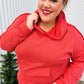 A New Day Red Mineral Wash Rib Knit Hoodie