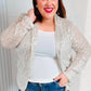 Be Your Own Star Silver Sequin Open Blazer