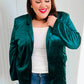 Dazzling Hunter Green Velvet Lapel Blazer