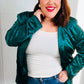 Dazzling Hunter Green Velvet Lapel Blazer