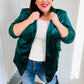 Dazzling Hunter Green Velvet Lapel Blazer