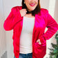 Dazzling Magenta Velvet Lapel Blazer