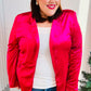 Dazzling Magenta Velvet Lapel Blazer